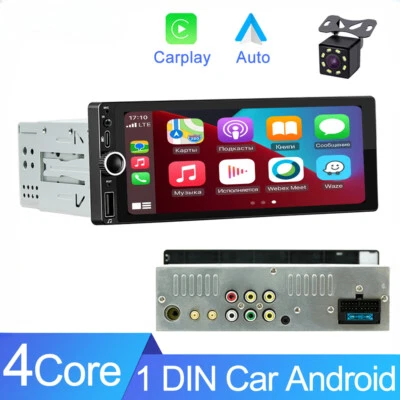 1Din Android Car Radio Multimedia Player 6.9 Inch Carplay For Nissan Hyundai Kia - Image 1 of 4