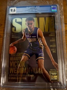 2022 Victor Wembanyama First RC SLAM Magazine GOLD METAL EDITION #240 CGC 9.6 - Picture 1 of 6