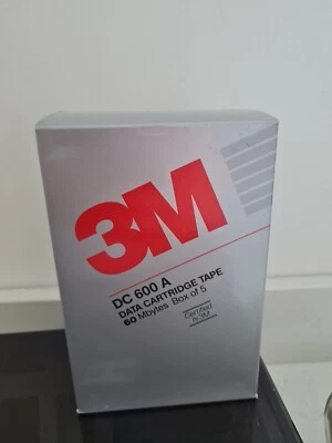 Brand New Sealed 3M DC 600A Data Cartridge Tape 60 MB Box Of 5 Bnwt 600 A - Image 1 of 4