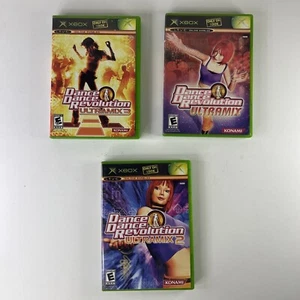 Xbox Dance Dance Revolution Ultra mix 1, 2 & 3! Untested Lot! - Picture 1 of 12