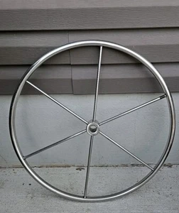 Stainless Sailboat Steering Wheel 24” For 1” Straight Shaft - Foto 1 di 3