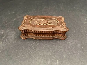 Vintage Carved Mini Jewelry Box - Picture 1 of 4
