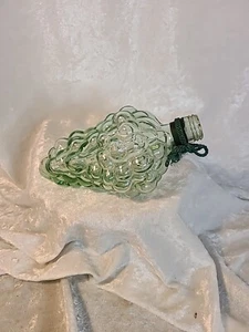 Botella racimo de uva tintada transparente/verde vintage - Imagen 1 de 7