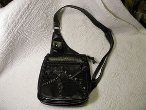 Kim Rogers schwarze Schultertasche Handtasche Geldbeutel in sehr gutem Zustand - Bild 1 von 5