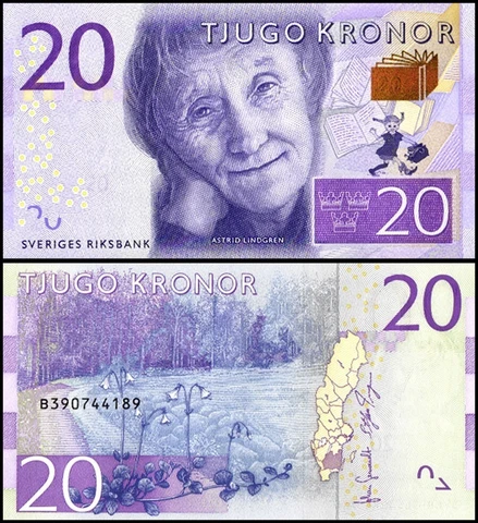 Sweden 20 Kronor, 2015 ND, P-69a, UNC Cover