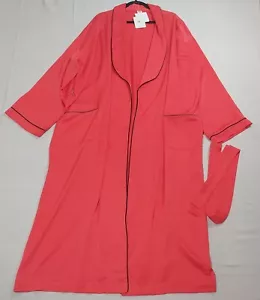 Fabletics Eco-Robe Womens 4X Red Silky Ecosatin Pockets Full Length - Picture 1 of 23