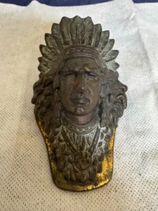 Vintage Judd Cast Native American Indian Chief Letter Clip Paperweight 5251 - Picture 1 of 5