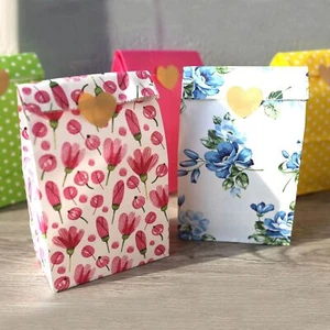 Stand Up Kraft Paper Bag Cookie Gift Packaging Party Favor Pouch Materials 12Pcs - Picture 1 of 39