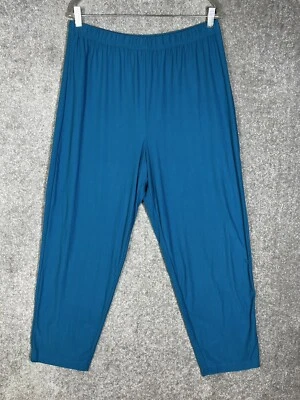 Pantalones de mujer Maggie Sweet Barelona cintura elástica talla 1X azul verdoso elástico Foto 1 de 4