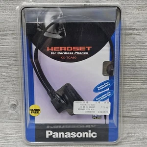 Panasonic Hands Free Headset For Cordless Phones 2.5mm Jack Black (KX-TCA60) NEW - Photo 1/10