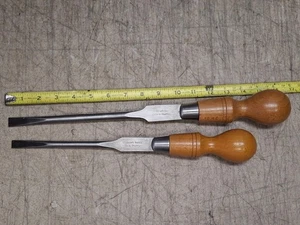 2 Qtà Cacciaviti vintage per armadietto rifornimento Woodcraft .45" e .52" Made England - Foto 1 di 13