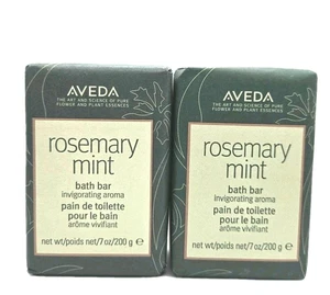 2 Aveda ROSEMARY MINT Invigorating Aroma BATH BAR - 7oz/200g each - BRAND NEW - Picture 1 of 2