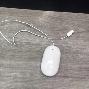 Apple Mouse Optical Wired USB iMac PC Mac Mini A1152 OEM White Genuine Used - Picture 1 of 3
