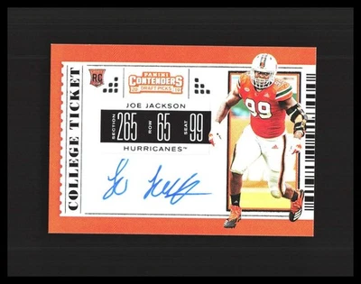 2019 Joe Jackson Rookie Auto Panini Contenders Draft Picks #238 Dallas Cowboys - Image 1 of 3