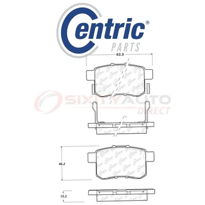 Centric C-TEK Ceramic Disc Brake Pads for 2011-2014 Acura TSX 2.4L 3.5L L4 rb - Image 1 of 4