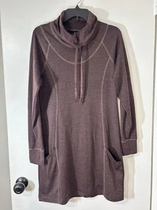 Kuhl Lea Dress Women's Thumb Loops Drawstring Cozy Comfy Cowl Neck Dress Sz M - Picture 1 of 12