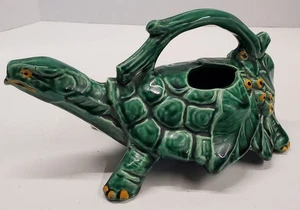 Vintage McCoy Green Turtle Watering Can Pitcher Planter Made In USA - Bild 1 von 8