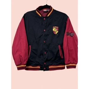 Harry Potter Gryffindor Medium Red Black Varsity Jacket Quidditch Patch - Large - Picture 1 of 10