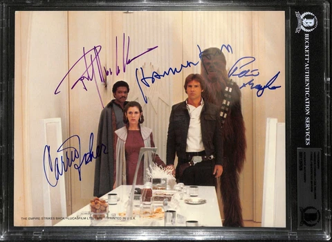 Vintage Signed Star Wars Empire Cast x4 8x10 Photo BAS (Grad Collection) Cover