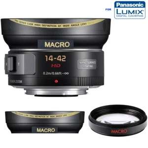 WIDE ANGLE LENS FOR Panasonic Lumix G X Vario PZ 14-42mm f/3.5-5.6 Power O.I.S.