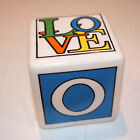 Vintage Love Block Cube Paperweight