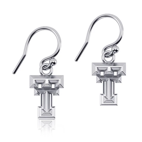 Texas Tech Red Raiders Silver Dangle Earrings Cover