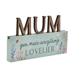 PLACA DE MANTA DECORATIVA THE COTTAGE GARDEN ""MAMÁ"" - Regalo de cumpleaños del Día de la Madre - Imagen 1 de 4