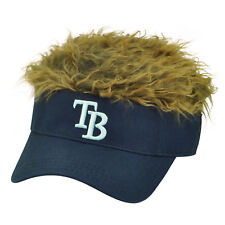 MLB Tampa Bay Rays Creed Flair Navy Brown Hair Visor Faux Fur  Hat Cap