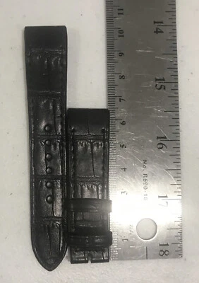 Jaeger Lecoultre Black Alligator 18mm Authentic For Reverso Squadra Ladies New - Image 1 of 2