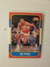 1986-87 Fleer Basketball Card - #91 Doc Rivers (RC) - Atlanta Hawks - Ex-Nm 