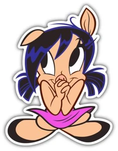 Petunia Pig Cartoon Sticker laptop wall car phone Kids Looney Tunes - Picture 1 of 1