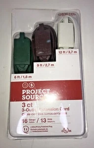 Verlängerungskabel 3er Pack 6 9 12 Fuß - Bild 1 von 2