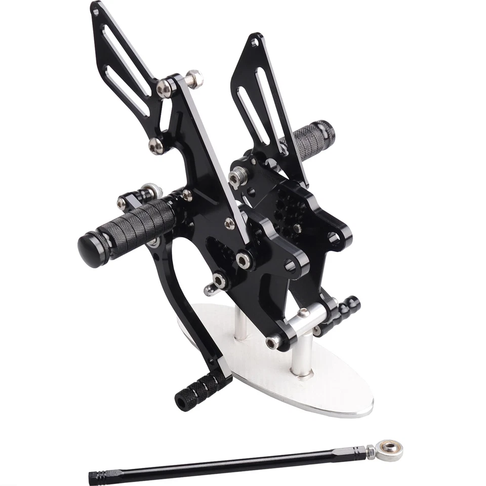 CONJUNTOS TRASEROS DE CARRERAS EE. UU. negros estriberas para Kawasaki Ninja ZX10R 2006-2010 Foto 1 de 4