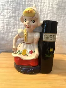 Vintage 1950's-1960's Kreiss & Company Dutch Girl GRETA Ceramic Bookend NICE! - Picture 1 of 8