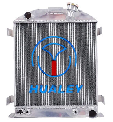 Radiador de aluminio para Ford Hot Rod 1932 con Chevy 350 V8 modelo picado 18 AT 3 filas Foto 1 de 4