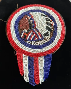 Sioux nativos americanos (?) Arte de cuentas indias círculo Okoboji jefe insignia arte semilla - Imagen 1 de 8