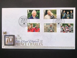 Buckingham 2018 Charles Prince of Wales 70th Set on First Day Cover, London SW1 - Picture 1 of 2