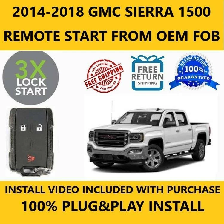 Arrancador de arranque remoto 100 % Plug & Play 2014-2018 GMC SIERRA 1500 Foto 1 de 1