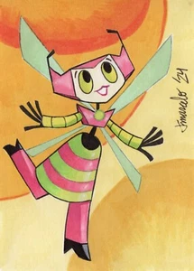 ORIGINAL MLaaTR - Vega 1/1 Dibujado a Mano Tarjeta Dibujado Anime Robot PSC Arte - Imagen 1 de 3