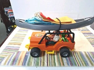 Vintage Fisher Price 1977 Jeep & Kanu, Figuren & Zubehör - Bild 1 von 6