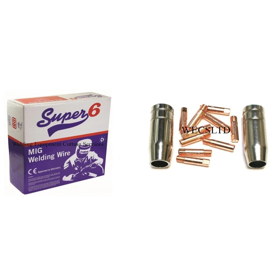 SWP Mild Steel Mig Welding Wire 0.7Kg, Hobby Mig Contact Tips, Gas Nozzles / Shrouds