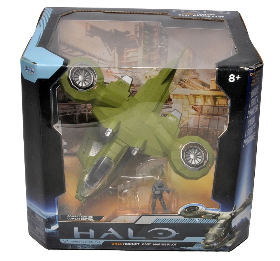 Jada Diecast HALO Series 1 Combat Edition UNSC Hornet ODST Marine Pilot SHIP - Image 1 of 1