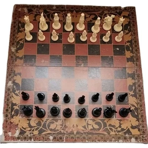VTG 1970's Crescent Medieval Chessmen Set No 18 Complete - Picture 1 of 14