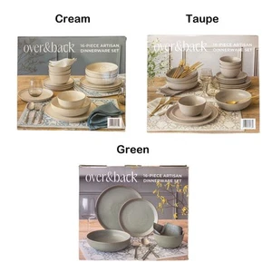 over&back Artisan Stoneware Dinnerware Set, 16 Piece, Service for 4 - Picture 1 of 7