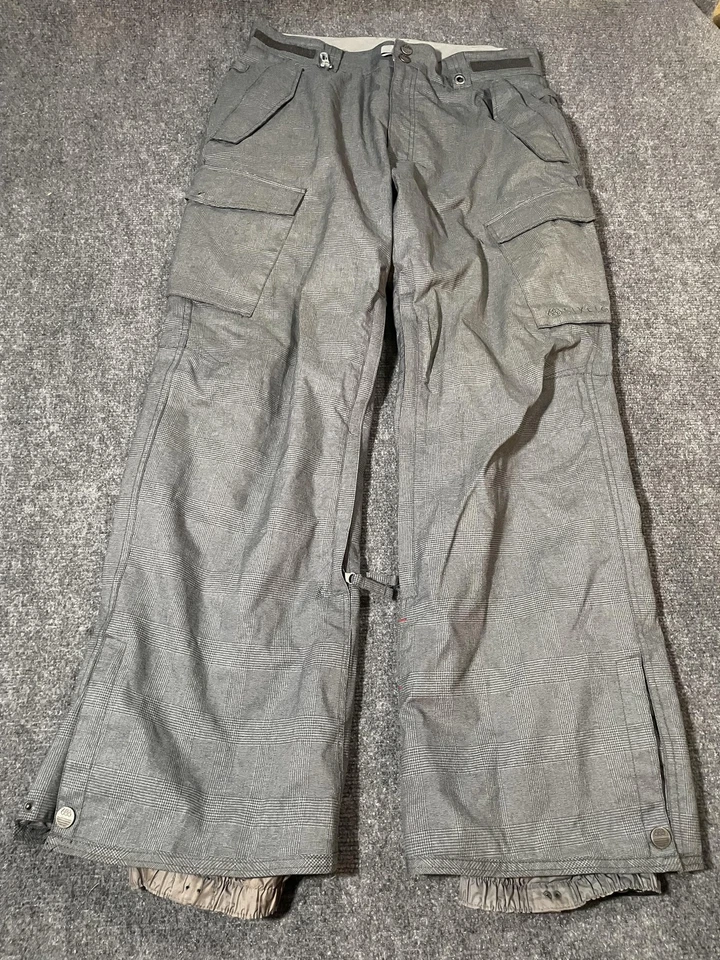 686 Pantalones de Snowboard Para Hombre Gris Medio A Cuadros infiDRY Manual 10k Impermeable Carga Foto 1 de 4
