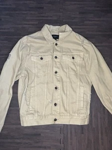 Brand New Tan Forever 21 Distressed Denim Jean Jacket! - Picture 1 of 4