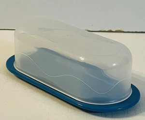 NEW Tupperware Impressions Small Butter Dish Hold 1 Stick Butter Peacock Color - Picture 1 of 4