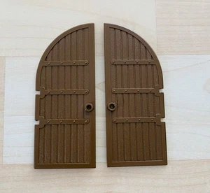 Lego 2X Brown Arch Door 1x5x10 Curved Top Part 2400 Castle 6081 6059 6090 - Imagen 1 de 1