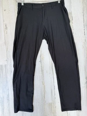 Pantalones Hudson & Barrow Performance Tech para hombre pierna cónica negros elásticos 33x30 Foto 1 de 4