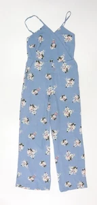 New Look Blue Floral Jumpsuit, Petite Size 4 - Picture 1 of 12